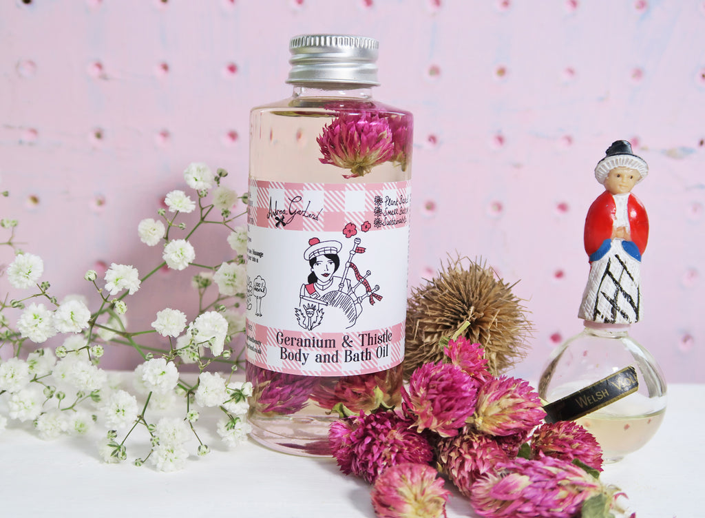 Geranium and Thistle Body and Bath oil - Andrea Garland