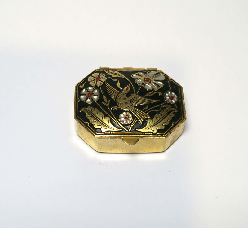 Vintage Tin with Lip Balm - Damascene Bird - Andrea Garland