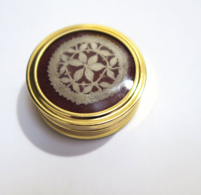 Vintage Pill Box with Lip Balm - Floral Lace - Andrea Garland