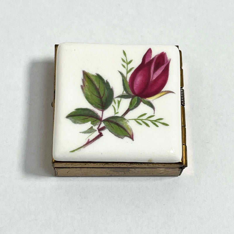 Vintage Pill Box with Lip Balm - Rosebud