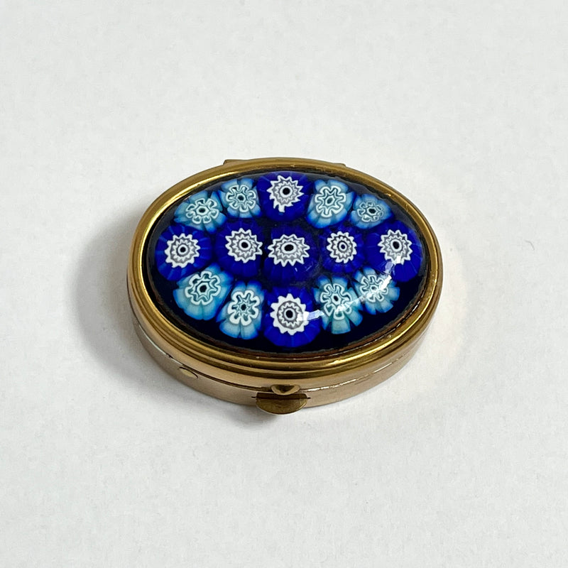 Vintage Pill Box with Lip Balm - Millefiori Abstract