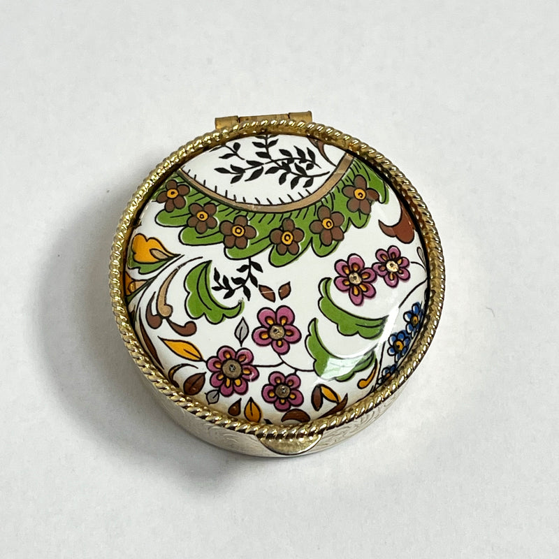Vintage pill box with Lip Balm - Paisley