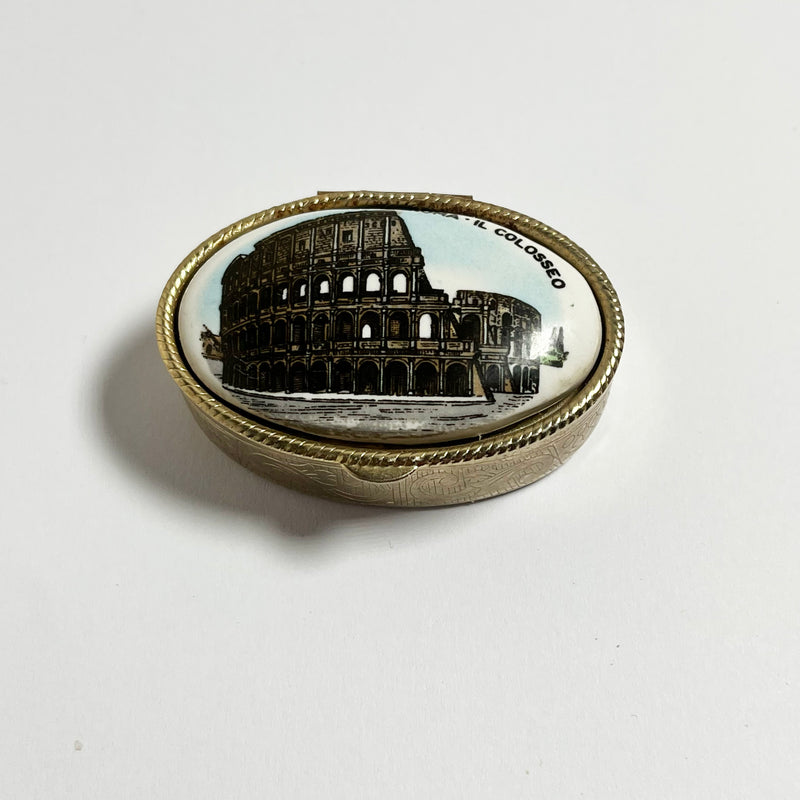 Vintage Pill Box with Lip Balm - Roma Il Colosseo