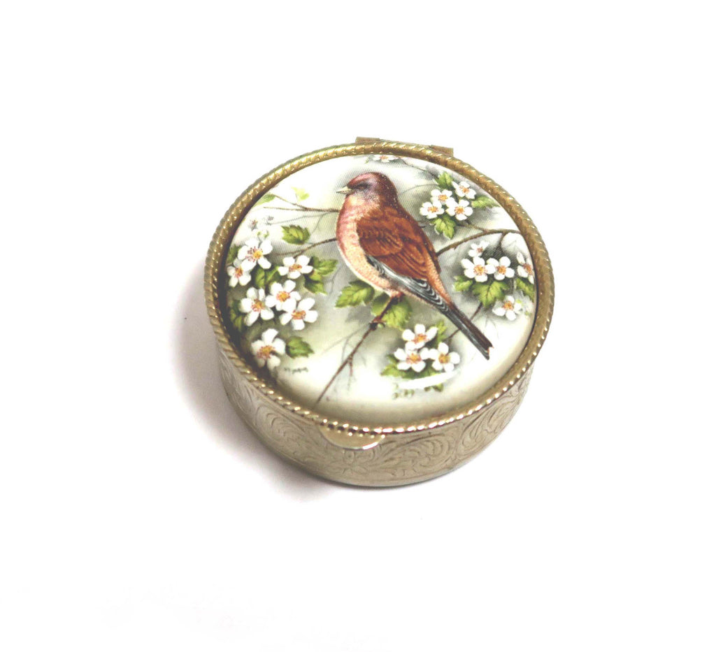 Vintage Pill Box with Lip Balm -  Blossom Bird - Andrea Garland