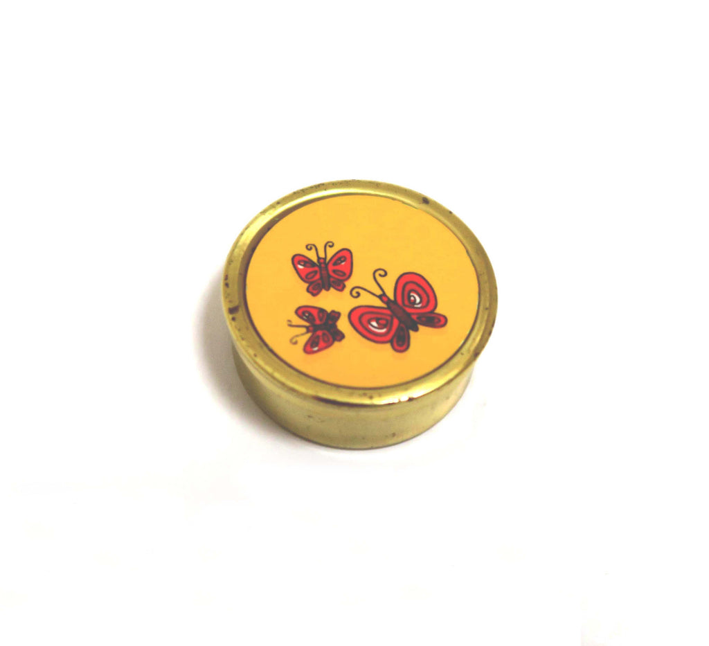 Vintage Pill Box with Lip Balm - Butterflies - Andrea Garland