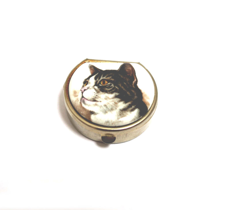Vintage Pill Box with Lip Balm - Kitty Cat - Andrea Garland