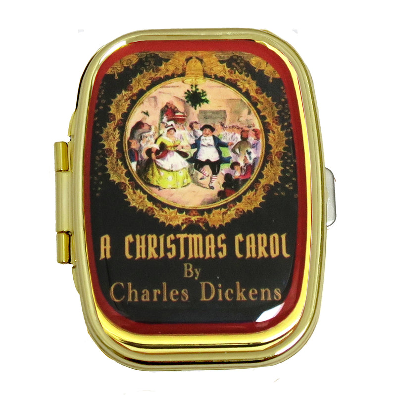 A Christmas Carol - Vintage Book Cover -  Lip Balm Compact