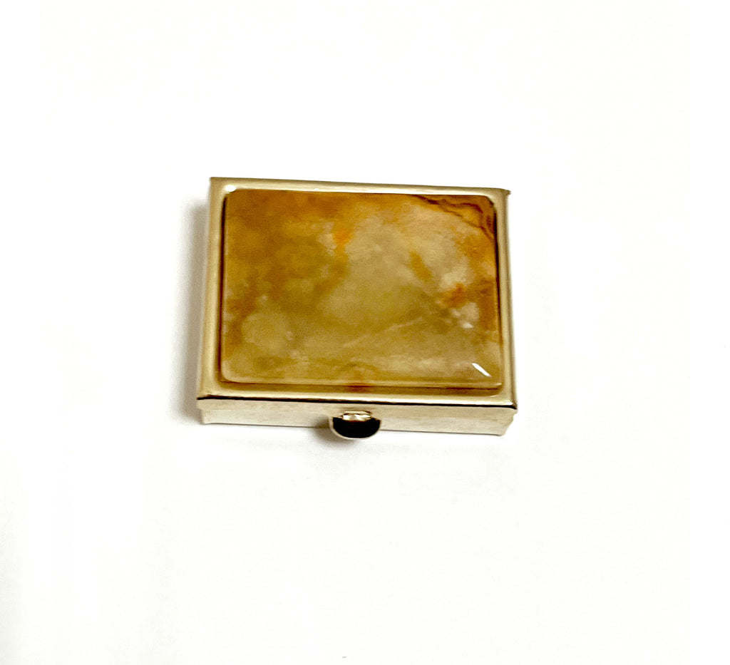 Vintage Pill Box with Lip Balm -  Onyx - Andrea Garland