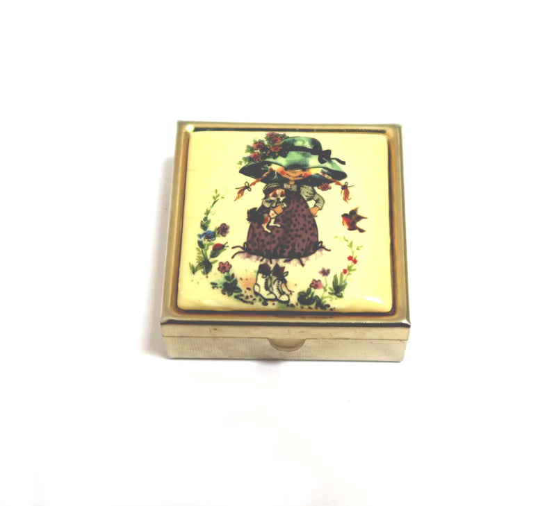 Vintage pill box with Lip Balm - Sarah Kay - Andrea Garland
