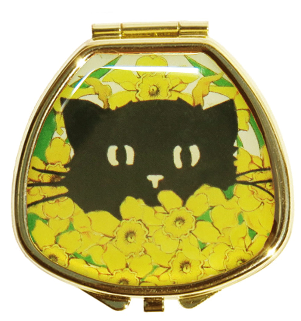 Hide and Seek Kitty in Daffodils - Lip Balm Compact - Andrea Garland