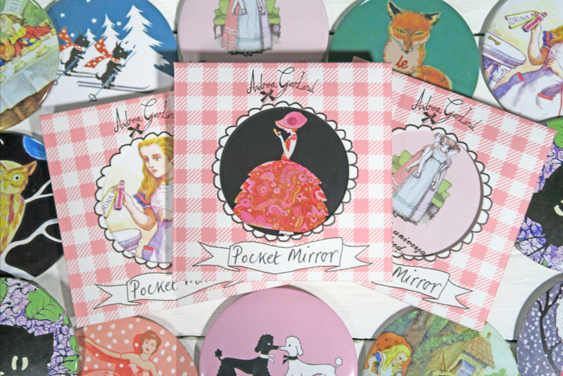 Tartan Kitty Pocket Mirror - Andrea Garland