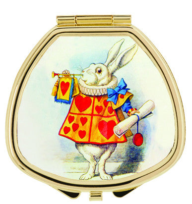 Lip Balm Compact - White Rabbit - Alice in Wonderland, refillable lip balm, eco lip balm, vegan lip balm, vintage lip balm, no waste lip balm, sustainable beauty, vintage inspired lip balm, lip balm compact, refill, cruelty free, handmade lip balm, small batch lip balm, vintage, Andrea Garland