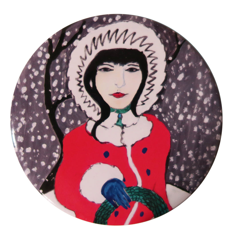 Folk Winter Pocket Mirror - Andrea Garland